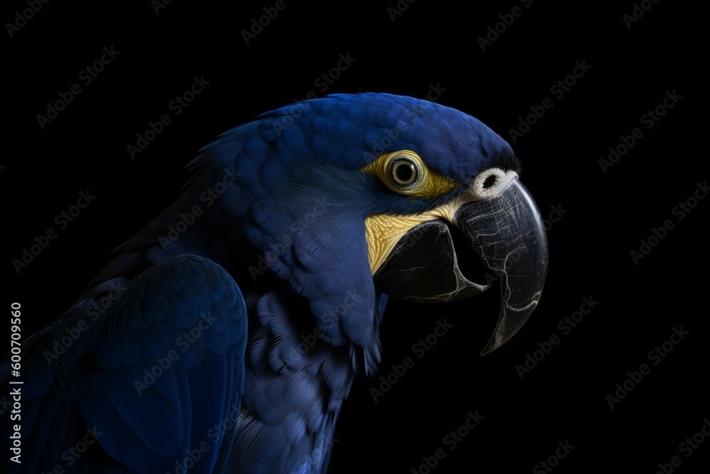Hyacinth macaw. Generate Ai