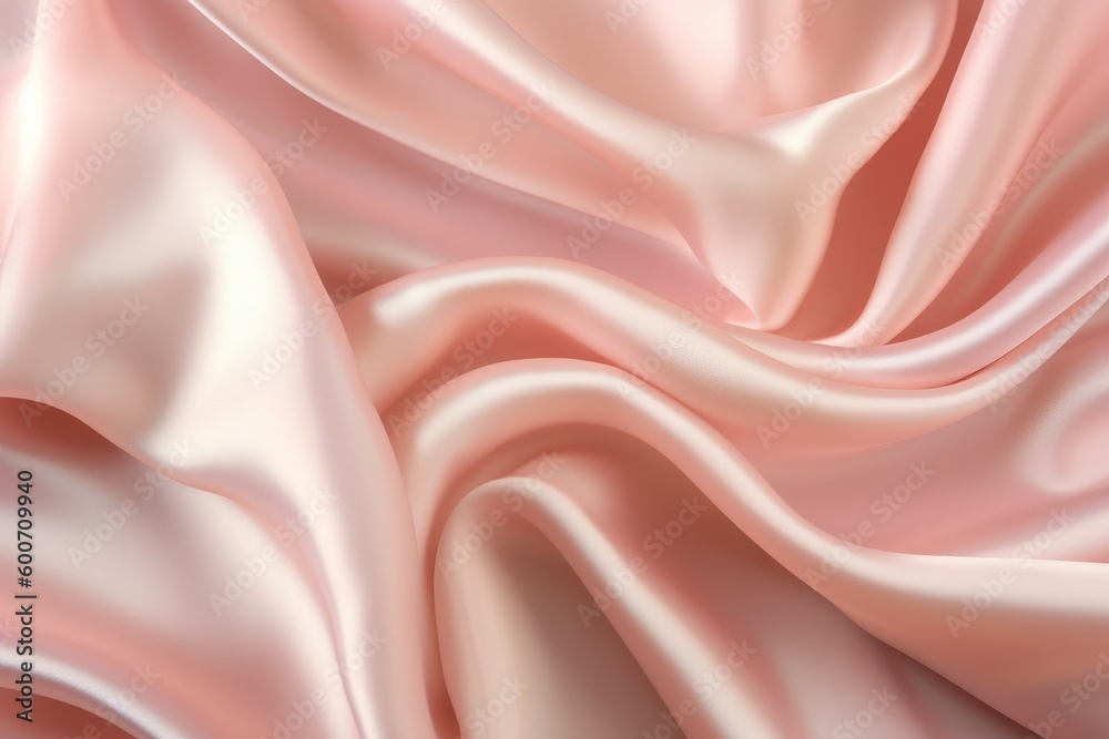 Fototapeta premium Pink satin color. Generate Ai