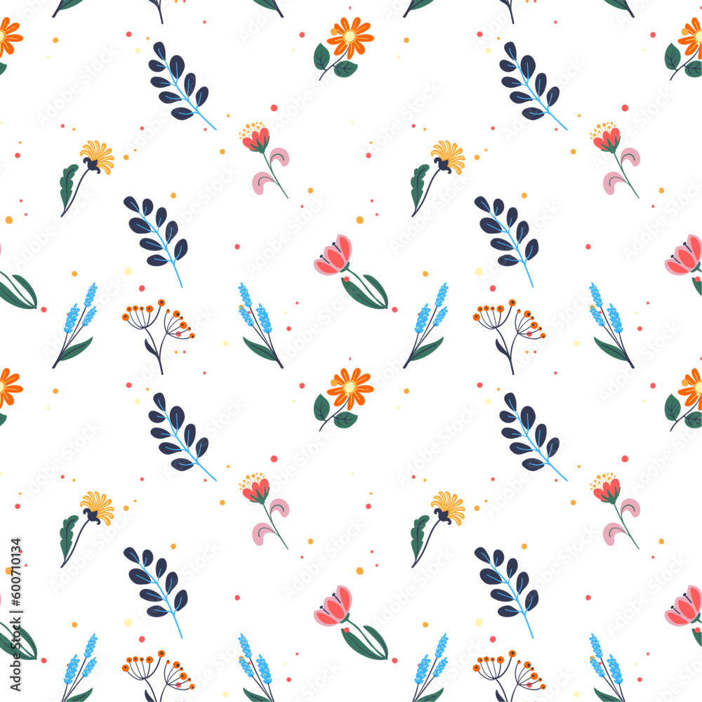 floral seamless pattern design. colorful floral background. seamless floral pattern decoration.