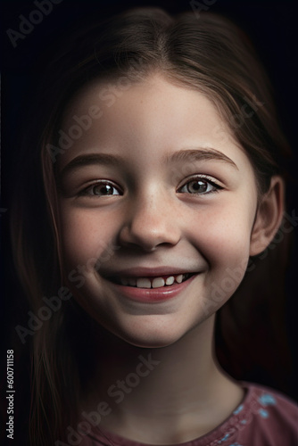 sweet smiling girl happy