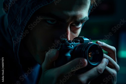 photographer with a camera ready to shoot