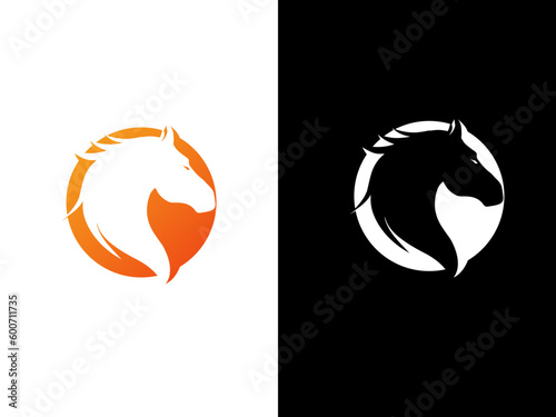 Fototapeta Naklejka Na Ścianę i Meble -  Horsehead logo design. Horse logo. premium. Animale. horse vector. Horse vector art