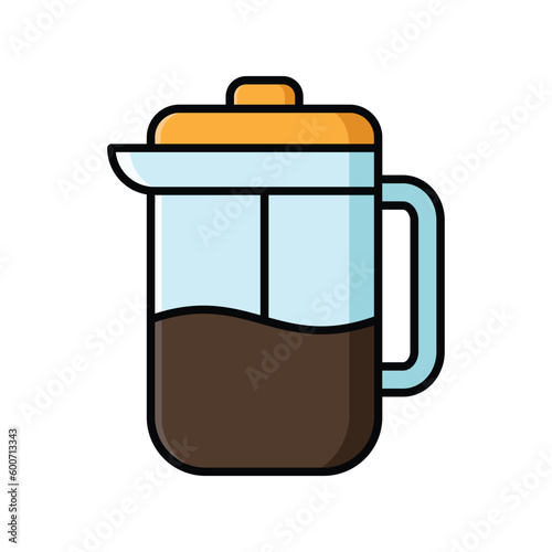 french press icon vector design template in white background