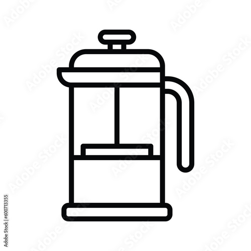 french press icon vector design template in white background