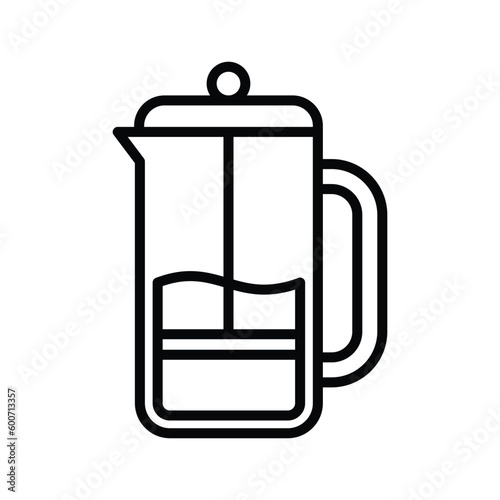 french press icon vector design template in white background