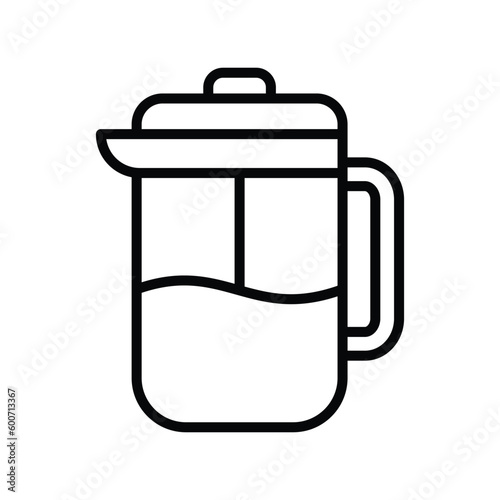 french press icon vector design template in white background