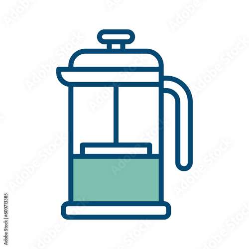 french press icon vector design template in white background