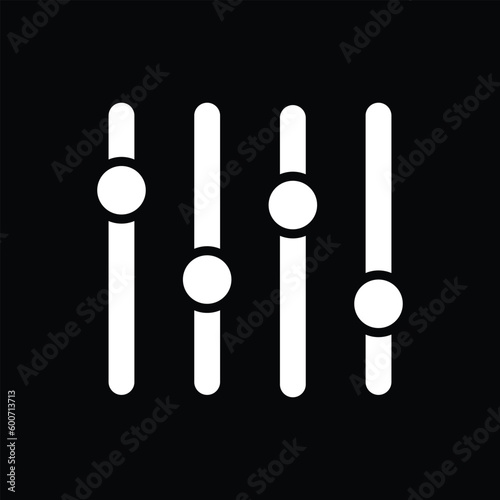 Adjustment outline icon, modern minimal flat design style vector illustration. Level thin line symbol, equalizer sign