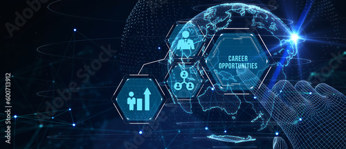 CAREER OPPORTUNITIES. Business, Technology, Internet and network concept. 3d illustration