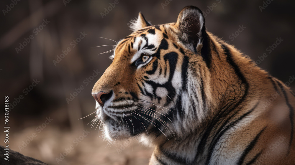 Nature comes alive with a majestic tiger, embodying the essence of the jungle and wildlife through its striking features, powerful presence. Beauty and danger of this incredible big cat. Generative AI Nature comes alive with a majestic tiger, embodying the essence of the jungle and wildlife through its striking features, powerful presence. Beauty and danger of this incredible big cat. Generative AI
