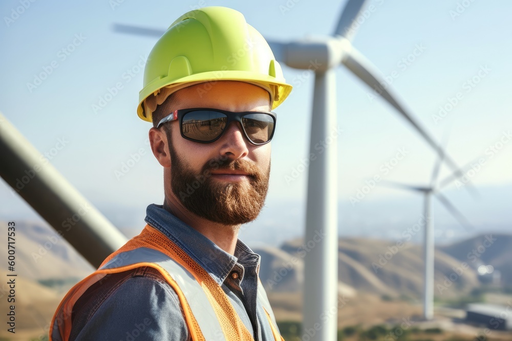 Maintenance engineer wind turbine tech. Generate Ai