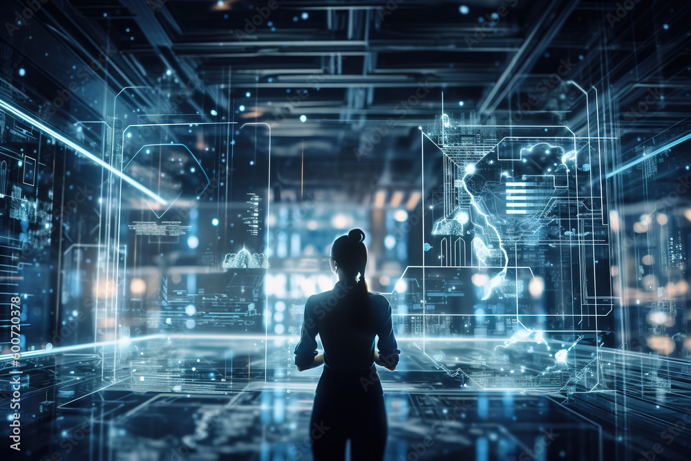 Big Data concept. Digital neural network Big Data concept. Digital neural network