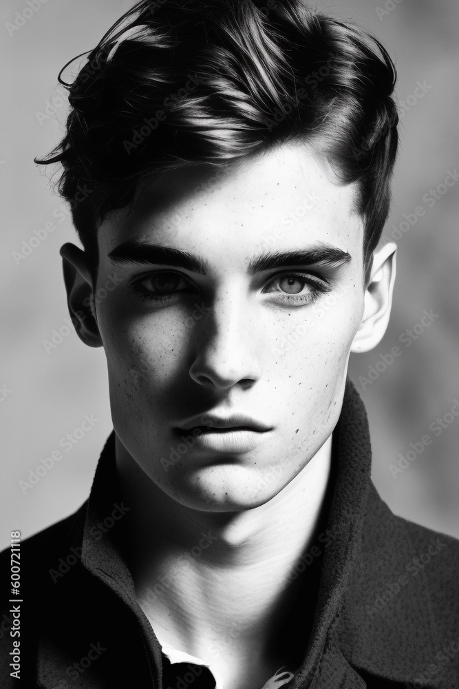 Teenager handsome guy, generative ai Teenager handsome guy, generative ai