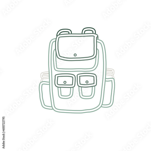 (Green) Backpack PNG