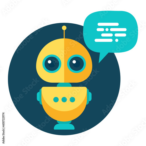 Odessa, Ukraine - May 9, 2023 - The modern concept of the chat bot. AI assistant transmitting information. Vector illustration. Modern flat style.