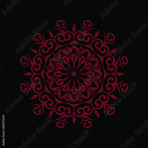 Free vector beautiful floral mandala design, creative ornamental decorative element in circle shape. © itrambd