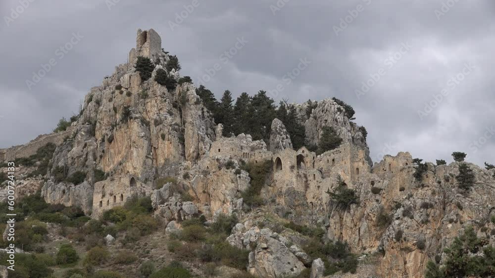 Beautiful St Hilarion castle, built on a strategic location in the mountains, landmark destination in Northern Cyprus
Beautiful St Hilarion castle, built on a strategic location in the mountains, landmark destination in Northern Cyprus