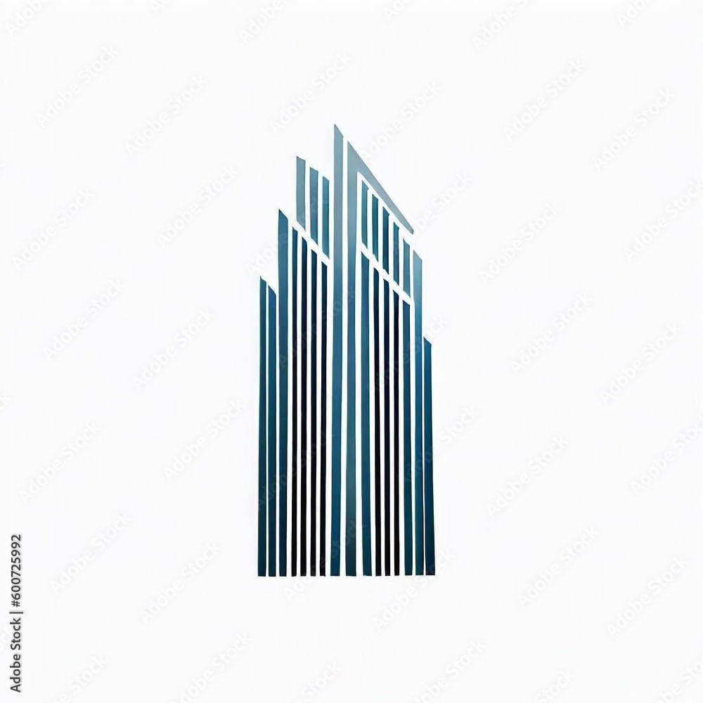 Obraz premium Residential high-rise and skyscraper building symbol logo