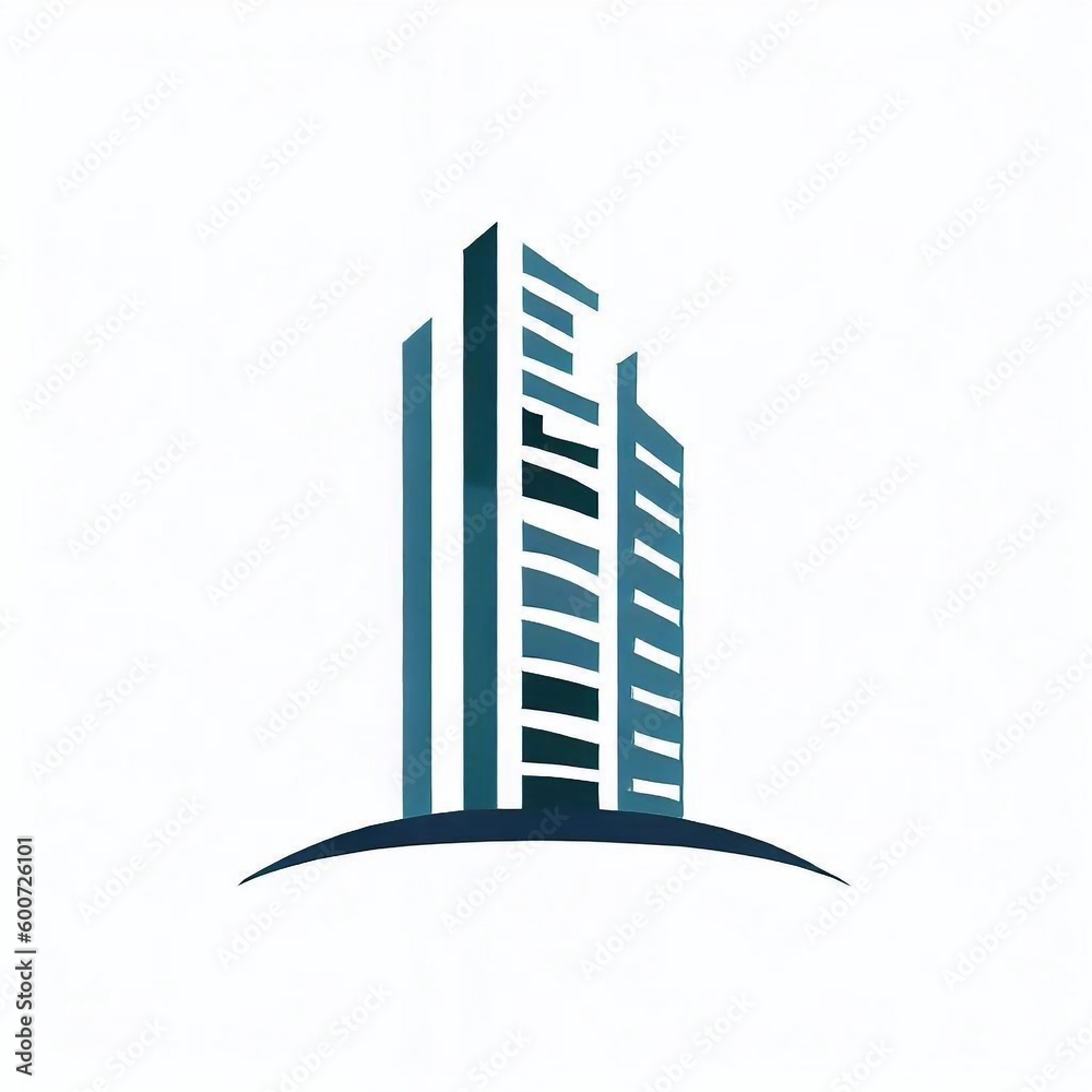 Residential high-rise and skyscraper building symbol logo Residential high-rise and skyscraper building symbol logo