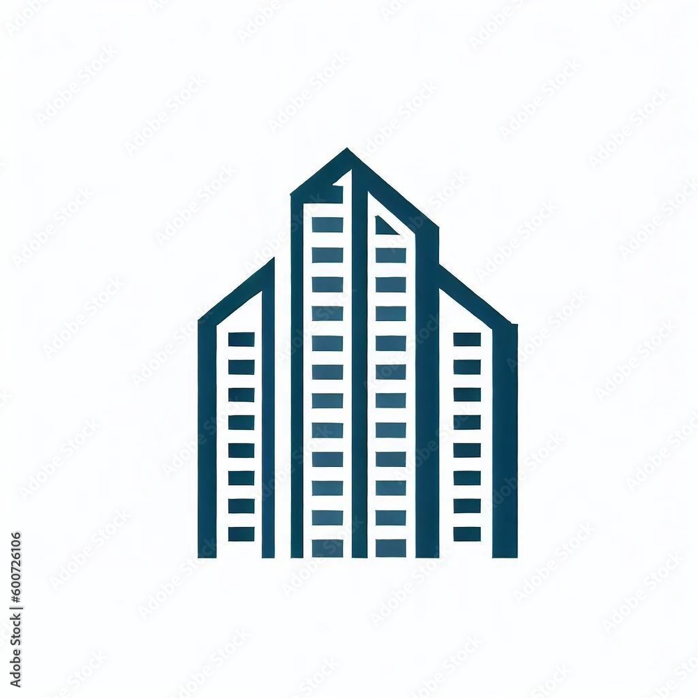 Residential high-rise and skyscraper building symbol logo Residential high-rise and skyscraper building symbol logo