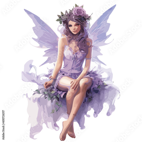 A beautiful fairy in a dress. Fairy world with fairies