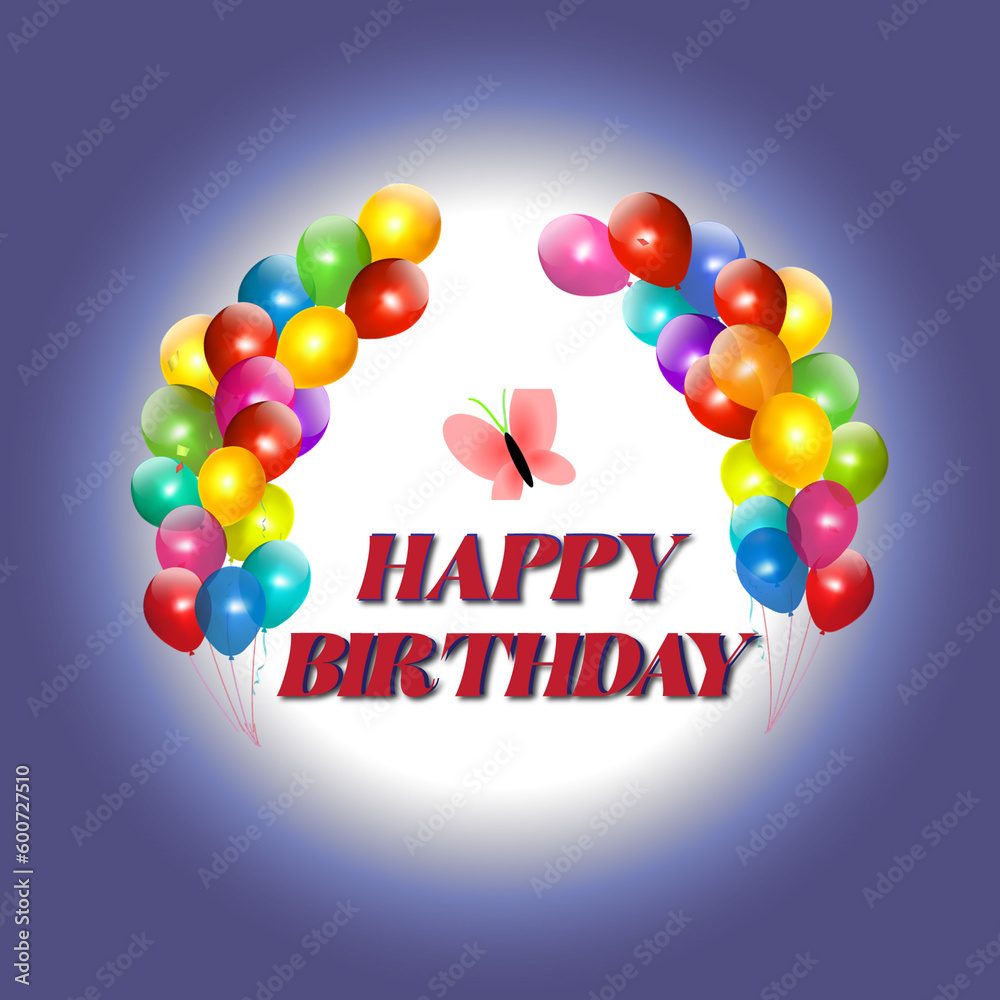 happy birthday card with balloons happy birthday card with balloons