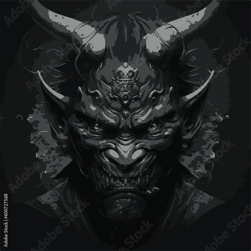 HANNYA ONI DEMON JAPANESE GHOST VECTOR ILLUSTRATION