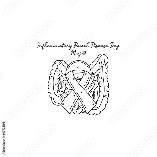 line art of world IBD day good for world IBD day celebrate. line art. illustration.