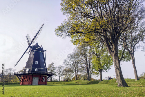 Photography An old windmill in the citadel of the Kastellet in Copenhagen, Denmark