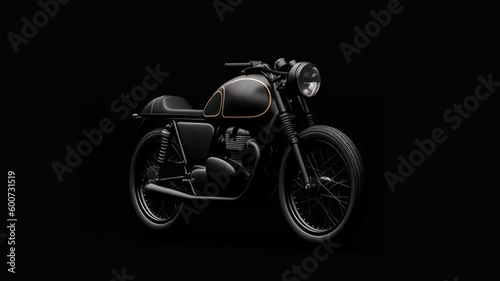 dark vintage motorcycle logo generative ai