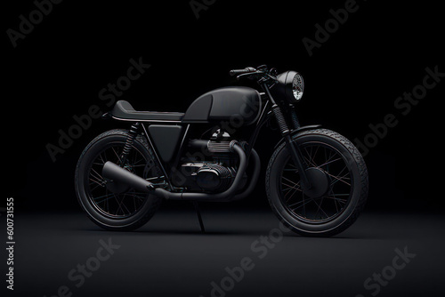 dark vintage motorcycle logo generative ai © Poter