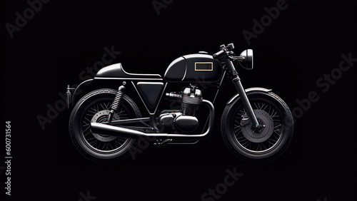 dark vintage motorcycle logo generative ai © Poter