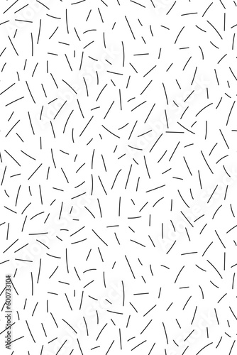 Vector seamless pattern black strokes on white background.