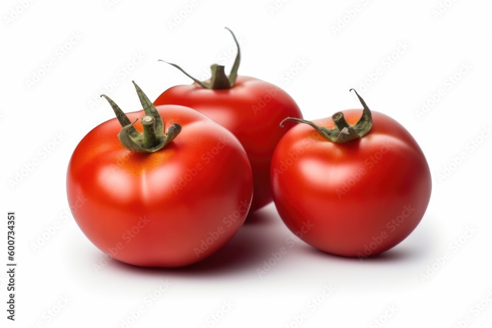 tomatoes on a white background, ai generative tomatoes on a white background, ai generative