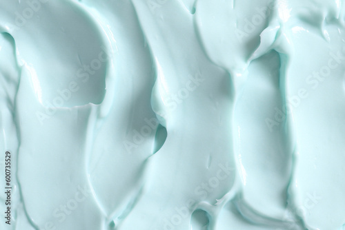 Blue skin care cosmetic beauty cream texture background in close up