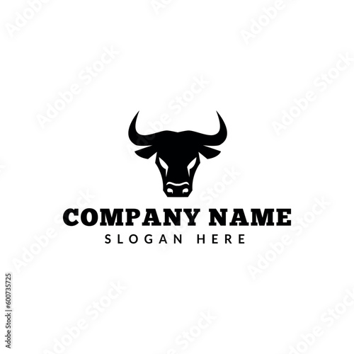 bull head logo icon vector illustration