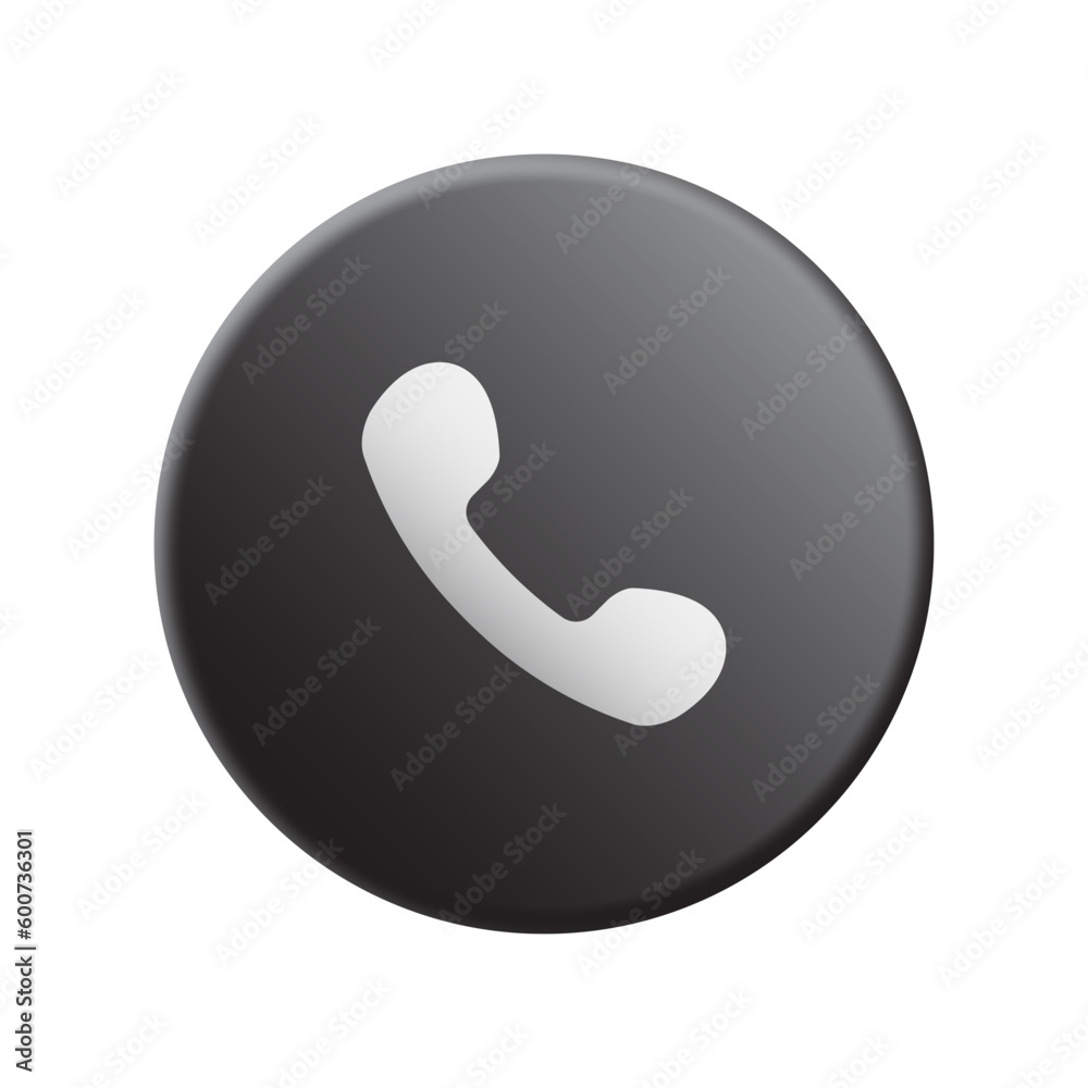 Phone Call Symbol Black Circular Button Icon Isolated Vector Illustration Phone Call Symbol Black Circular Button Icon Isolated Vector Illustration