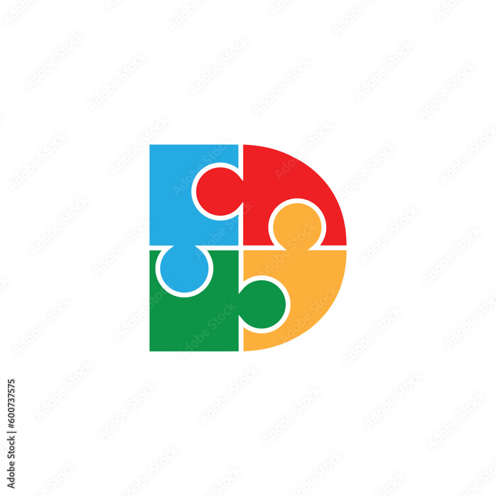 D logo modern technology vector letter branding D logo modern technology vector letter branding