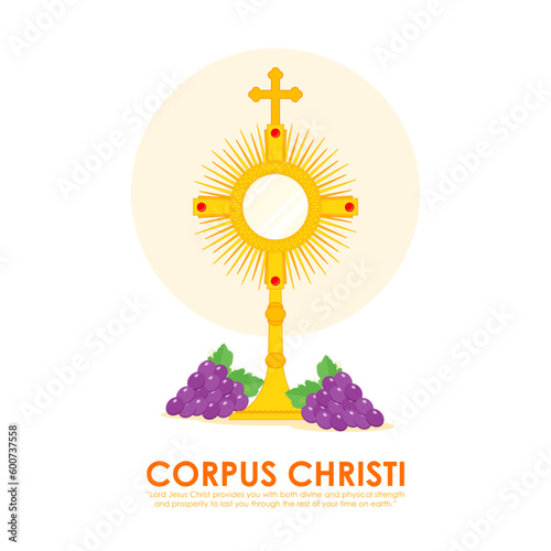 Vector illustration of Corpus Christi social media story feed mockup template photo