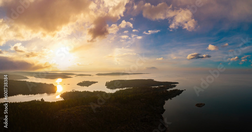 Sunrise in the wild. Dawn. ...
