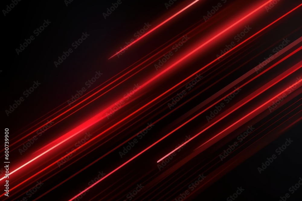 Glowing digital red lines banner, abstract lines. Generative AI Glowing digital red lines banner, abstract lines. Generative AI