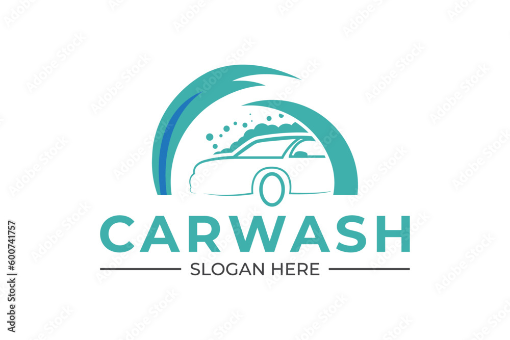 car washing pressure power soft wash cleaning automotive auto detailing and mobile detailing logo	