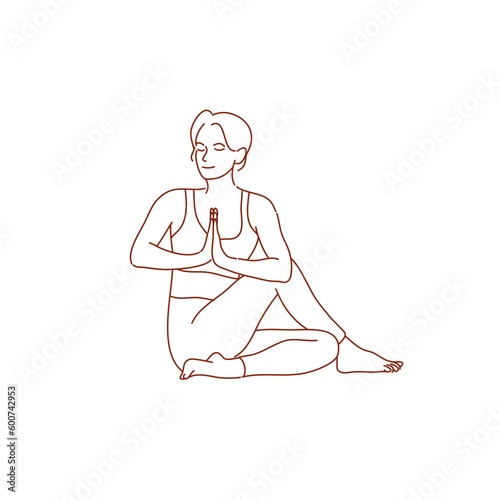 girl in yoga position