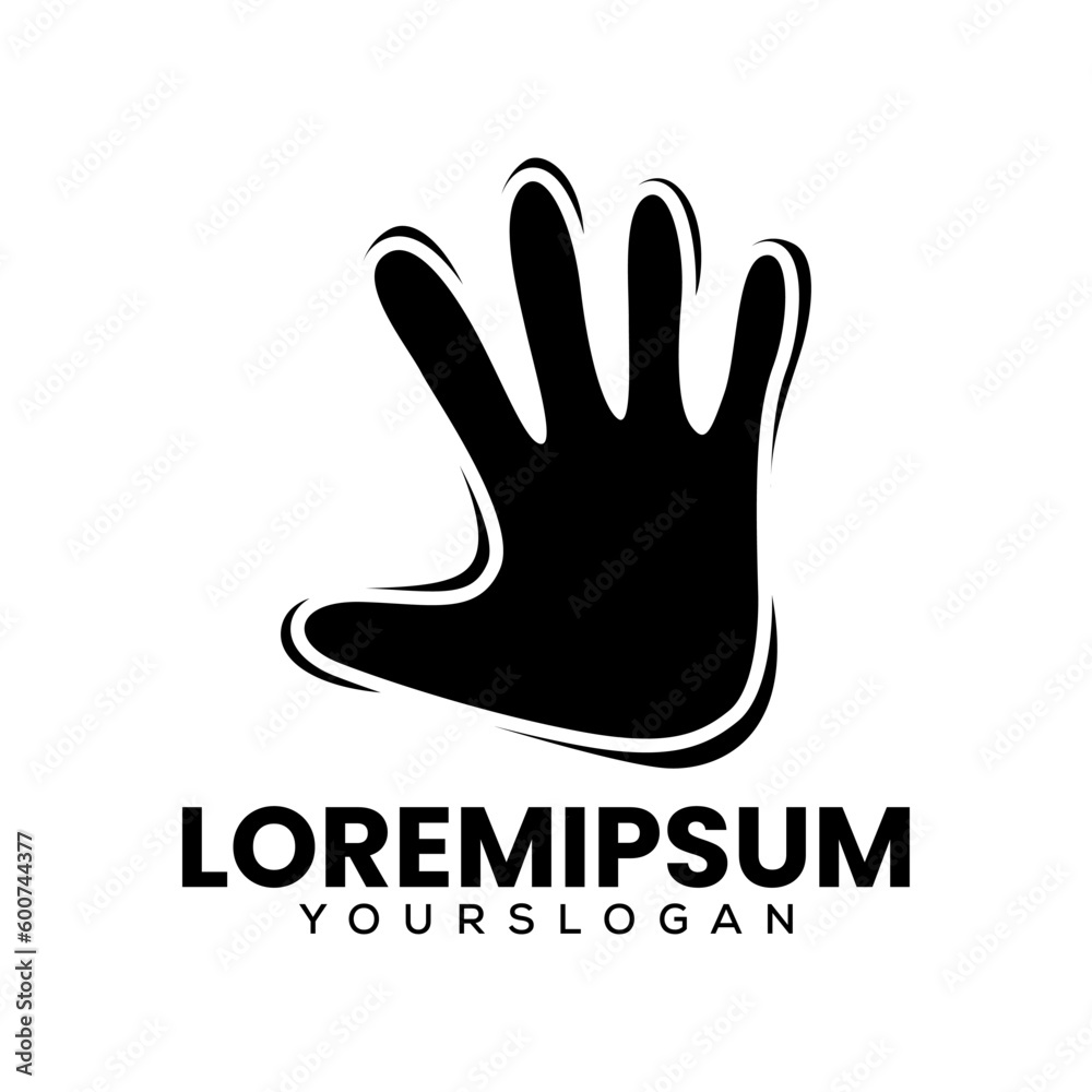 Fototapeta premium hand black icon logo design
