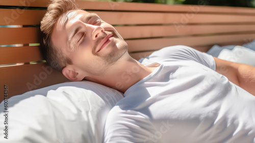 Gesunder Schlaf Power Napping Erholung Tagschlaf Entspannung Illustration Generative AI Digital Art Background Hintergrund Cover Magazin