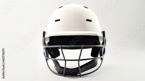 Cricket helmet isolated on white background. Generative AI