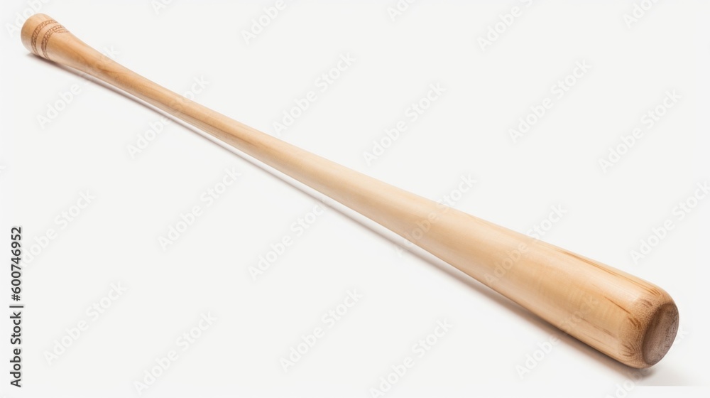 Softball bat isolated on white background. Generative AI Softball bat isolated on white background. Generative AI