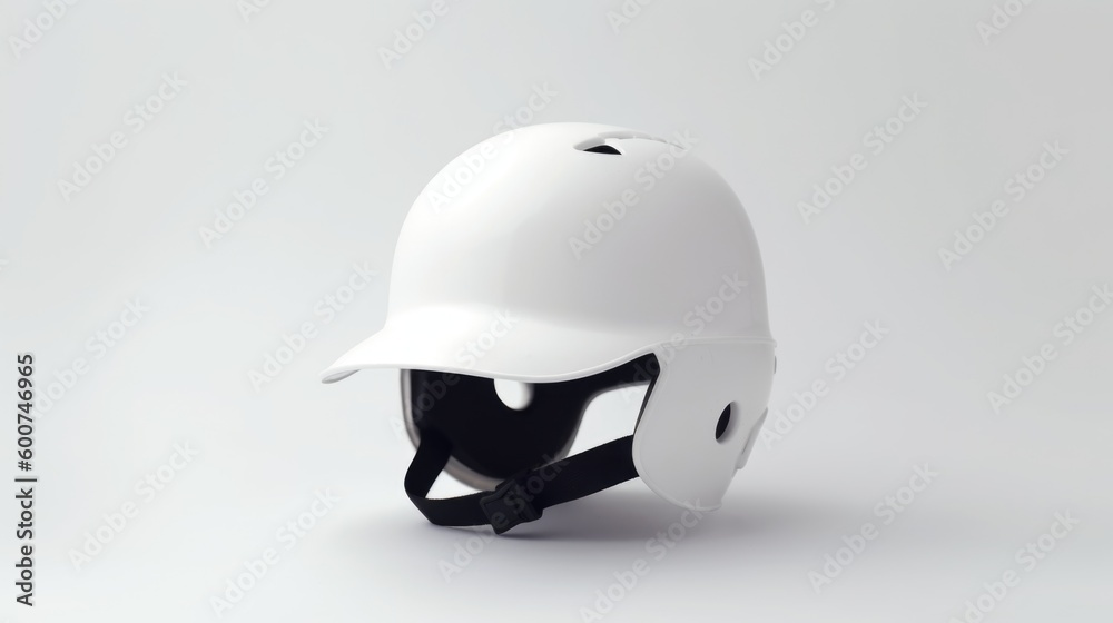 Fototapeta premium Baseball helmet isolated on white background. Generative AI