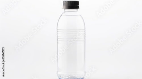 Water bottle isolated on white background. Generative AI
