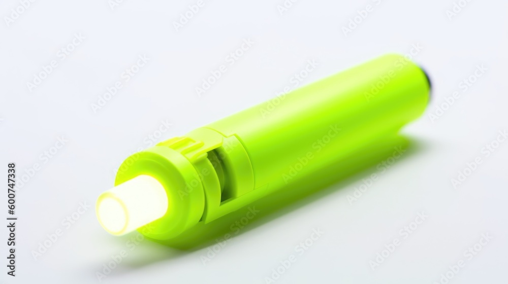 Highlighter pen isolated on white background. Generative AI Highlighter pen isolated on white background. Generative AI